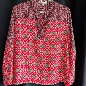 Loft kaleidoscope tunic blouse size Medium